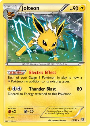 XY  Ancient Origins  026/98 Jolteon  - Reverse Holofoil - Holo Rare