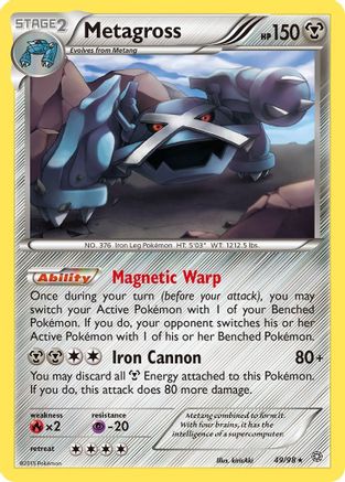 XY  Ancient Origins  049/98 Metagross (49)  - Rare
