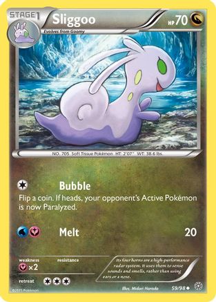 XY  Ancient Origins  059/98 Sliggoo  - Reverse Holofoil - Uncommon