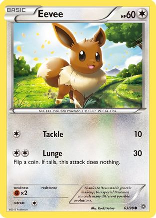 XY  Ancient Origins  063/98 Eevee  - Reverse Holofoil - Common