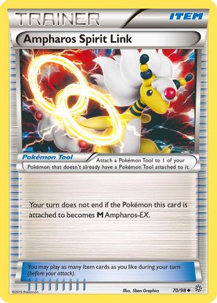 XY  Ancient Origins  070/98 Ampharos Spirit Link  - Uncommon