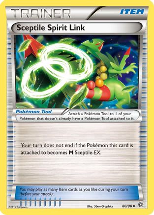 XY  Ancient Origins  080/98 Sceptile Spirit Link  - Uncommon