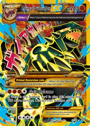 XY  Ancient Origins  097/98 Primal Groudon EX (Shiny Full Art)  - Holofoil - Ultra Rare