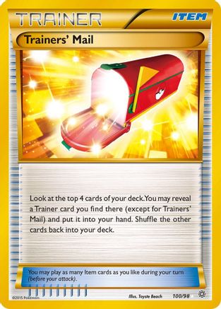 XY  Ancient Origins  100/98 Trainers' Mail (Secret)  - Holofoil - Secret Rare