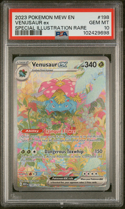 SV Scarlet & Violet 151  198/165 PSA10 #102429698 Venusaur ex  - Holofoil - Special Illustration Rare