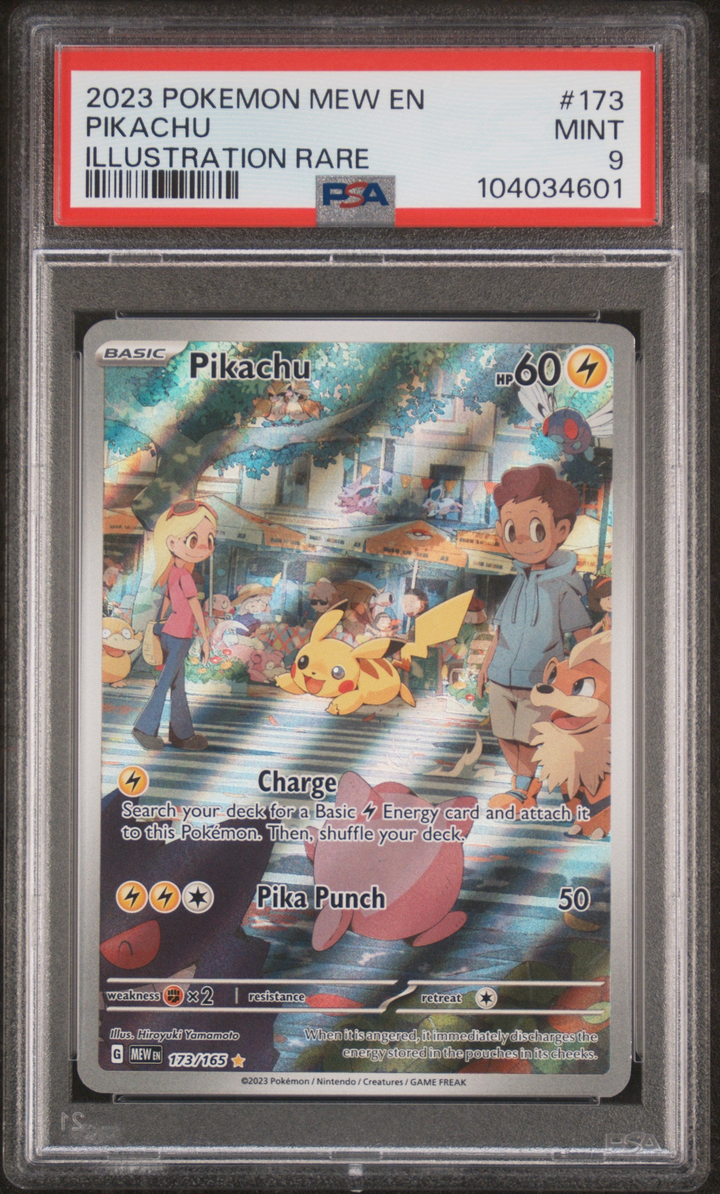 SV Scarlet & Violet 151  173/165 PSA9 #104034601 Pikachu  - Holofoil - Illustration Rare