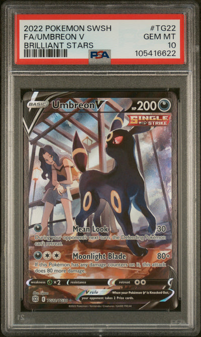 SWSH09 Brilliant Stars Trainer Gallery  TG22/TG30 PSA10 #105416622 Umbreon V  - Holofoil - Ultra Rare