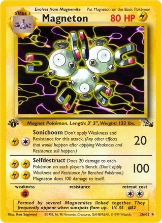 Fossil  026/62 Magneton (26)  - Unlimited - Rare
