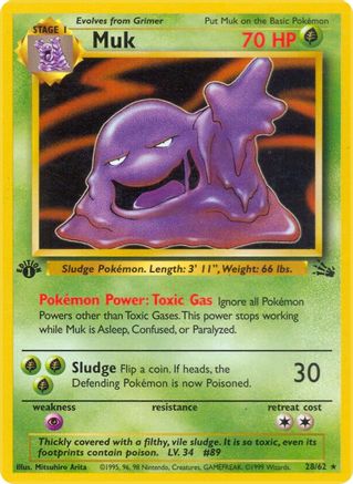 Fossil  028/62 Muk (28)  - 1st Edition - Rare