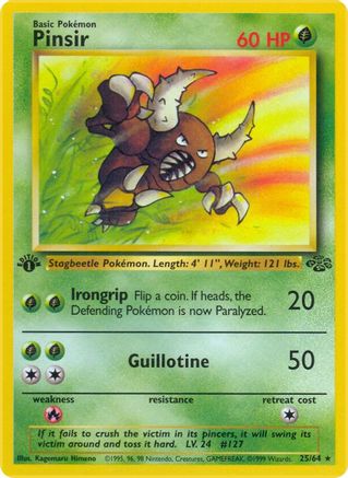 Jungle  025/64 Pinsir (25)  - Unlimited - Rare