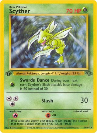 Jungle  026/64 Scyther (26)  - Unlimited - Rare
