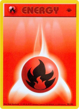 Base Set Shadowless  098/102 Fire Energy  - 1st Edition - Common