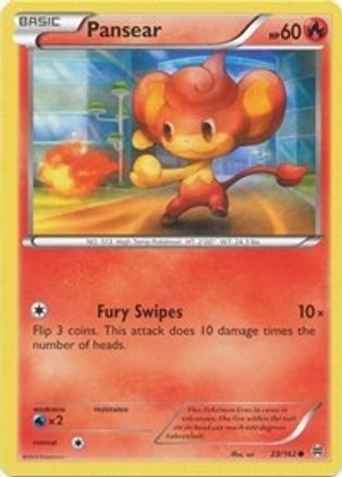 XY  BREAKthrough  023 Pansear  - Reverse Holofoil - Common