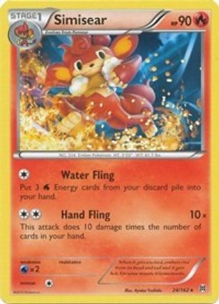 XY  BREAKthrough  024 Simisear  - Reverse Holofoil - Rare