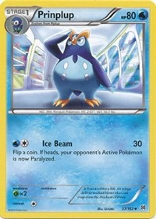 XY  BREAKthrough  037 Prinplup  - Reverse Holofoil - Uncommon