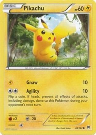 XY  BREAKthrough  048/162 Pikachu  - Reverse Holofoil - Common