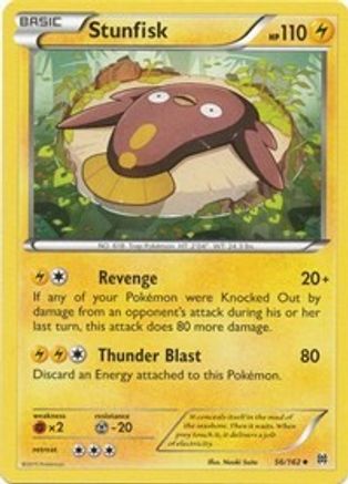 XY  BREAKthrough  056 Stunfisk  - Reverse Holofoil - Uncommon