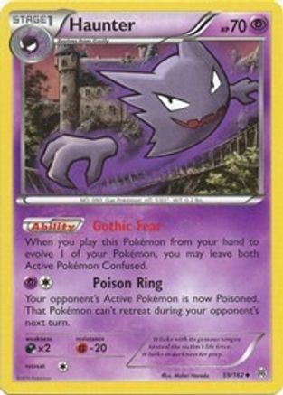 XY  BREAKthrough  059/162 Haunter  - Reverse Holofoil - Uncommon