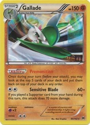 XY  BREAKthrough  084/162 Gallade  - Holofoil - Holo Rare