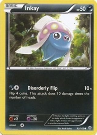 XY  BREAKthrough  093 Inkay  - Reverse Holofoil - Common