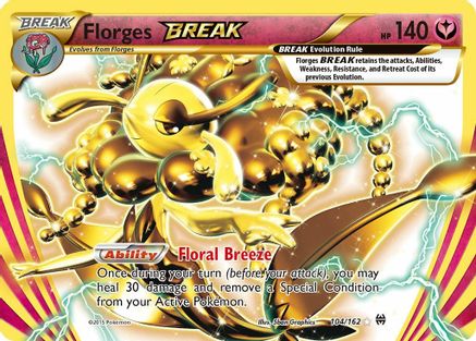 XY  BREAKthrough  104/162 Florges BREAK  - Holofoil - Rare BREAK