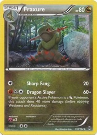 XY  BREAKthrough  110 Fraxure  - Uncommon