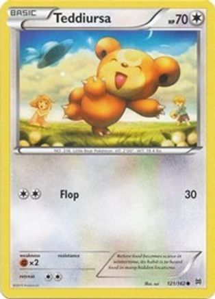 XY  BREAKthrough  121/162 Teddiursa  - Reverse Holofoil - Common