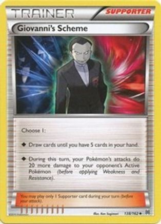 XY  BREAKthrough  138/162 Giovanni's Scheme  - Reverse Holofoil - Uncommon