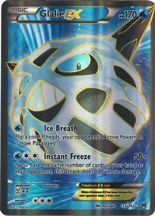 XY  BREAKthrough  155/162 Glalie EX (Full Art)  - Holofoil - Ultra Rare
