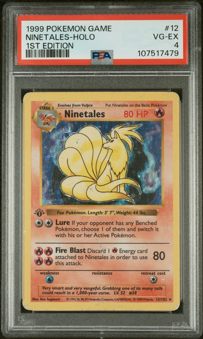 Base Set Shadowless  012/102 PSA4 #107517479 Ninetales  - 1st Edition Holofoil - Holo Rare