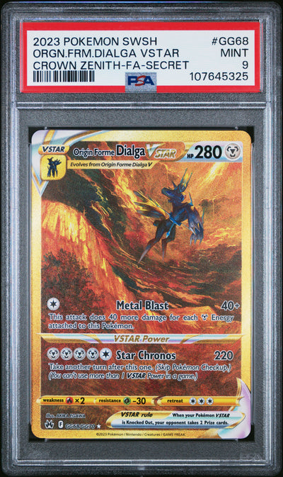Crown Zenith Galarian Gallery  GG68/GG70 PSA9 #107645325 Origin Forme Dialga VSTAR (Secret)  - Holofoil - Secret Rare