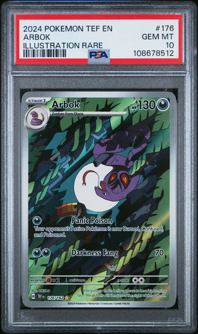 SV05 Temporal Forces  176/162 PSA10 #108678512 Arbok  - Holofoil - Illustration Rare