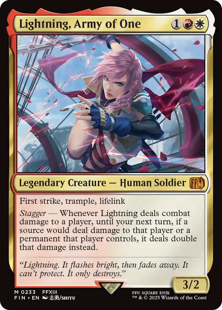 FINAL FANTASY - (FIN-233) - Lightning, Army of One Foil