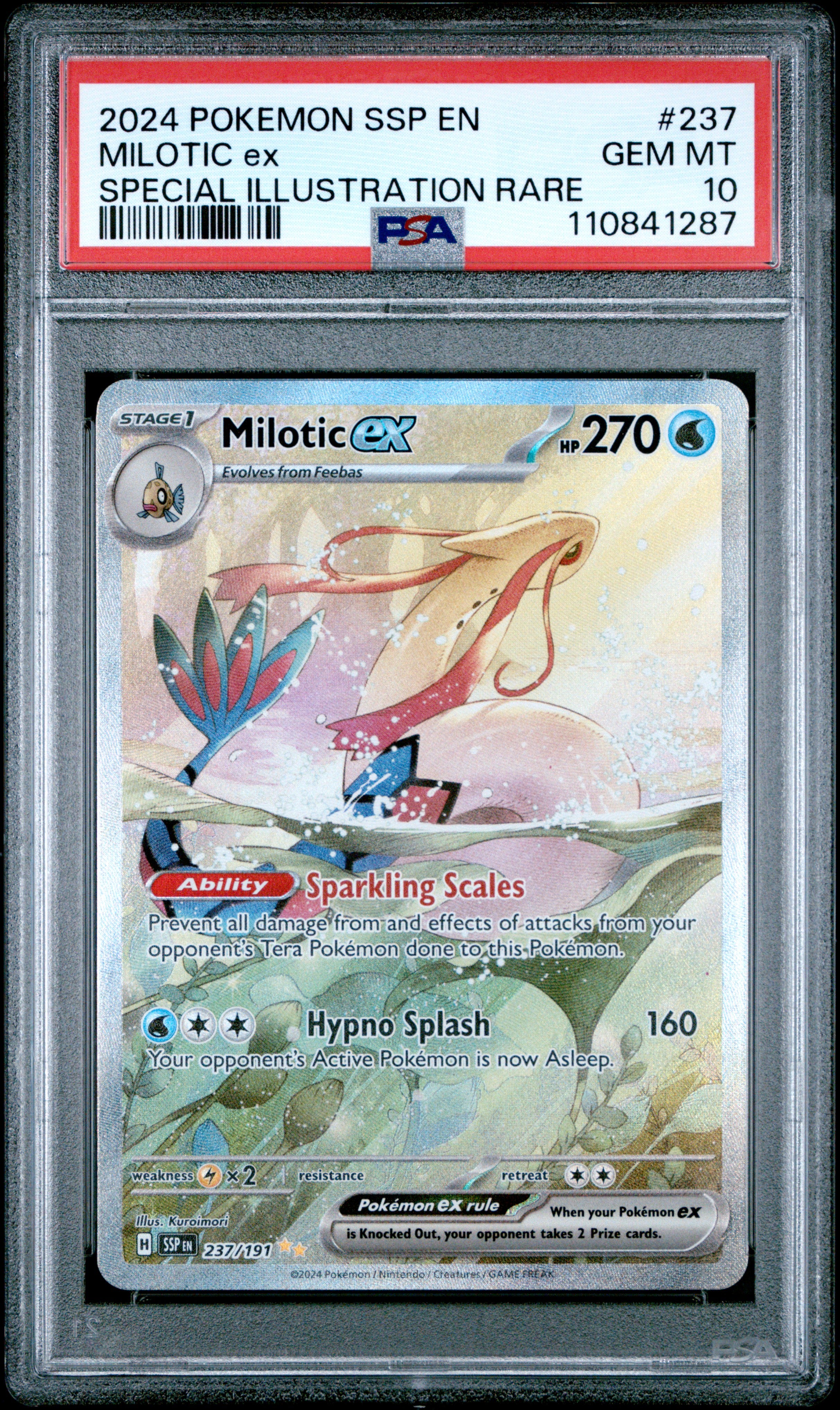 SV08 Surging Sparks  237/191 PSA10 #110841287 Milotic ex  - Holofoil - Special Illustration Rare