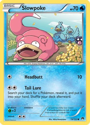 XY  BREAKpoint  019/122 Slowpoke  - Common