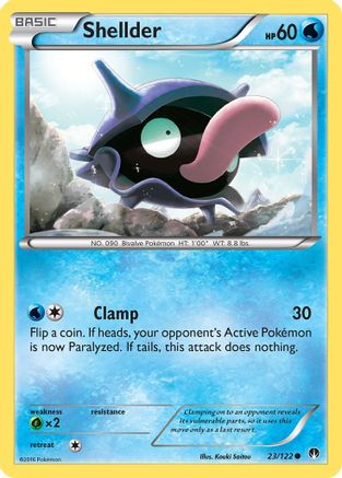 XY  BREAKpoint  023/122 Shellder (23)  - Reverse Holofoil - Common