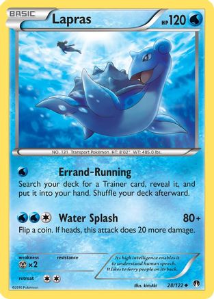 XY  BREAKpoint  028/122 Lapras  - Uncommon