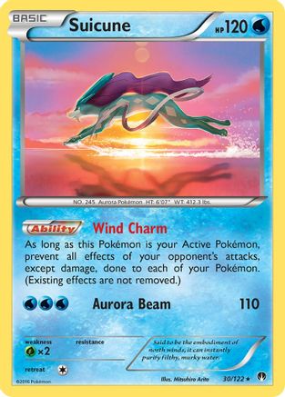 XY  BREAKpoint  030/122 Suicune  - Holofoil - Holo Rare