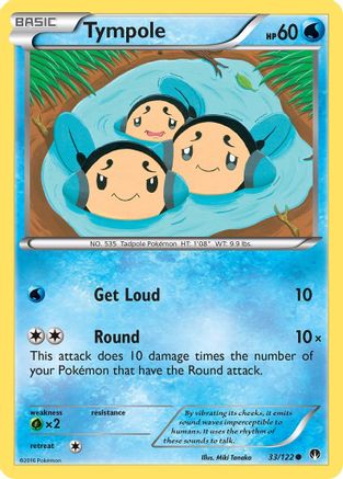 XY  BREAKpoint  033/122 Tympole  - Reverse Holofoil - Common