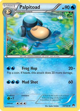 XY  BREAKpoint  034 Palpitoad  - Uncommon