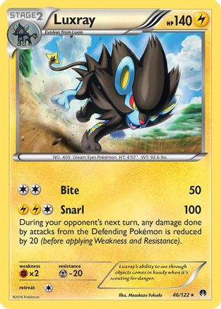XY  BREAKpoint  046/122 Luxray  - Reverse Holofoil - Rare
