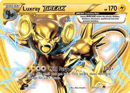 XY  BREAKpoint  047/122 Luxray BREAK  - Holofoil - Rare BREAK