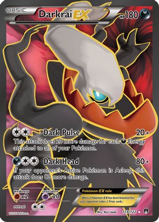 XY  BREAKpoint  118/122 Darkrai EX (Full Art)  - Holofoil - Ultra Rare