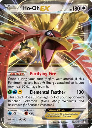 XY  BREAKpoint  092/122 Ho-Oh EX  - Holofoil - Ultra Rare