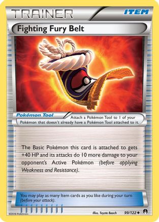 XY  BREAKpoint  099/122 Fighting Fury Belt  - Reverse Holofoil - Uncommon