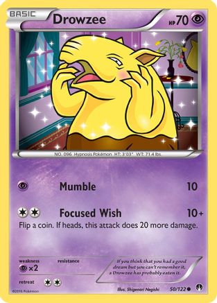 XY  BREAKpoint  050/122 Drowzee  - Reverse Holofoil - Common