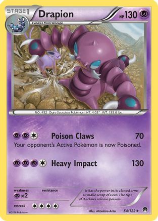XY  BREAKpoint  054/122 Drapion  - Rare