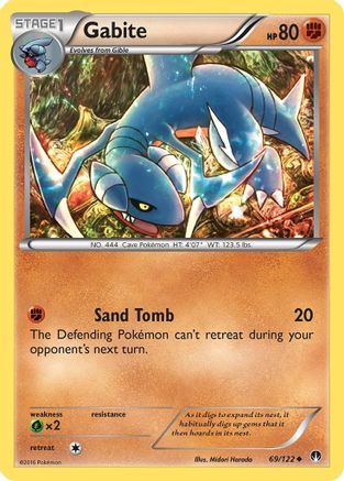 XY  BREAKpoint  069/122 Gabite  - Reverse Holofoil - Uncommon