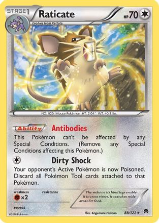XY  BREAKpoint  088/122 Raticate  - Rare