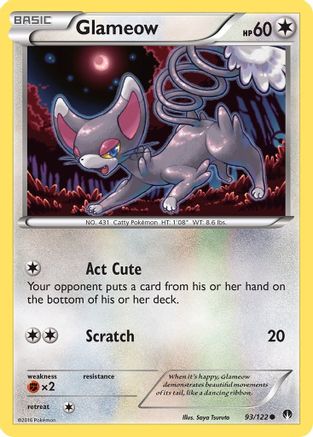 XY  BREAKpoint  093/122 Glameow  - Common
